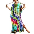 thumbnail image 1 of Bsubseach Paréo de Maillot de Bain Coloré Caftan Robe de Plage pour Femmes Longue Paréo de Bikini Grande Taille, 1 of 5