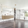 thumbnail image 3 of Eviva Lotus 71"W x 19"D Oak Wallmount Double Sink Bathroom Vanity with White Solid Surface Integrated Double Sink Top, 3 of 8