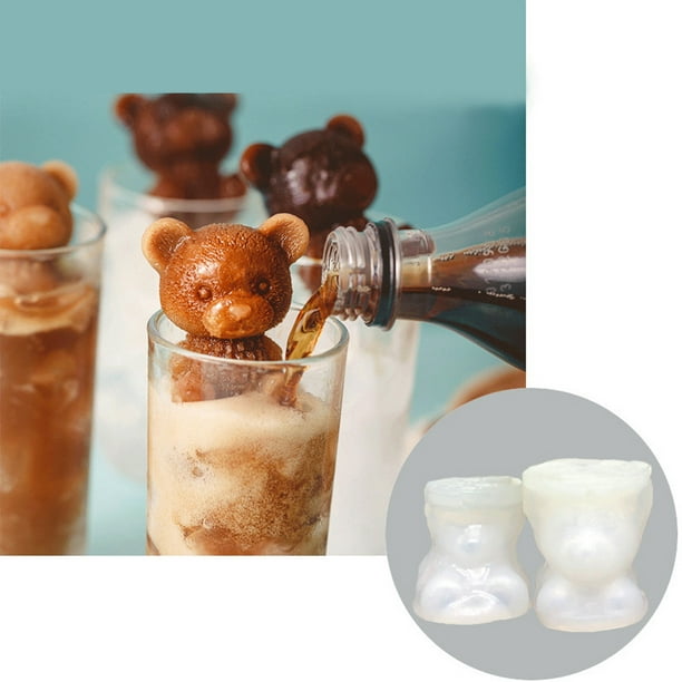 Moule à glaçons Volkmi ours glace ours café moule en silicone moule en  silicone tridimensionnel ustensiles créatifs moule à chocolat A 