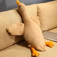 thumbnail image 2 of Almohada de peluche LOWEMN con forma de ganso gigante, 180 cm, color marrón, 2 of 6