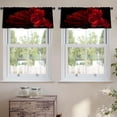 thumbnail image 2 of LALILO Kitchen Curtain Valance Red Color Fish Fish Rod Pocket Window Curtain 52"x 18" Set of 2, 2 of 7