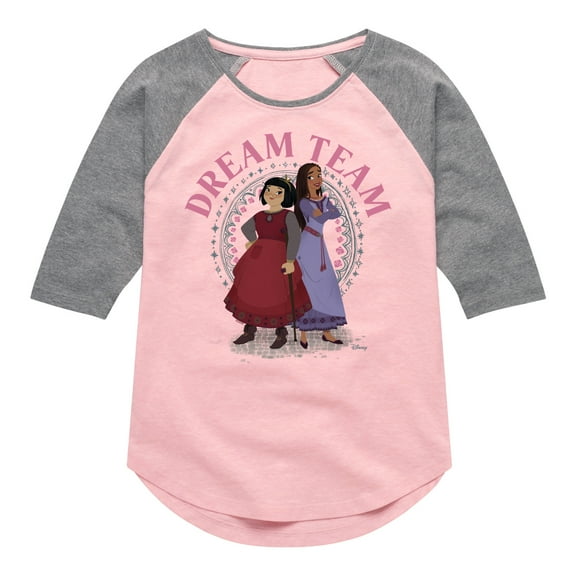 Disney Wish - Dream Team - Toddler & Youth Girls Raglan Graphic T-Shirt