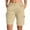 Khaki#2110, variant on FEN AI Women's Cotton Summer Casual Shorts Multi-Pockets Relaxe-Fit Twill Bermuda Cargo Short for Travel Daily Work