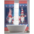 thumbnail image 4 of Independence Day Sheer Curtains 2 Panels Set Vintage Gnome USA Flag Fireworks Blue Red Stars Stripes Sheer Window Curtains Light Filtering Rod Pocket Voile Drapes for Bedroom Living Room 52"X108", 4 of 8
