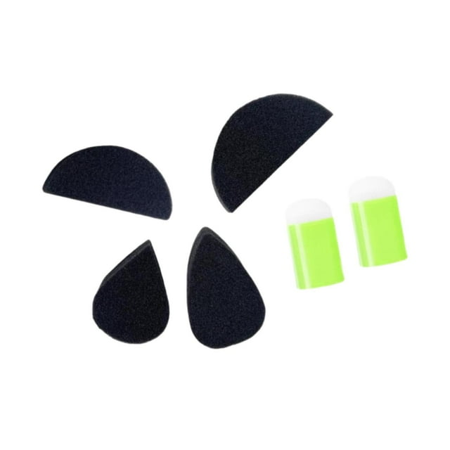 6 esponjas reutilizables para pintar la cara, ideales para el festival de Navidad. Verde
