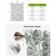 thumbnail image 6 of Green Botanical Tie Up Curtains for Window, Vintage Leaf Pastoral Rustic Thermal Insulted Balloon Shade Adjustable Rod Pocket Curtains Valance Panels for Kitchen Bathroom Café 42 x 63, 6 of 7