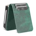 thumbnail image 2 of Case for Samsung Galaxy Z Flip 7, PU Leather Card Slots Magnetic Closure Vintage Shockproof Protective Case for Samsung Galaxy Z Flip 7 - Green, 2 of 12