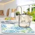 thumbnail image 4 of GZHJMY Dish Drying Mat Blue Hydrangea Kitchen Heat Resistant Absorbent Drying Pad Countertop Protector 18" × 24", 4 of 6