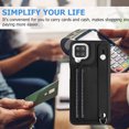 thumbnail image 2 of Nalacover Wallet Case for Samsung Galaxy A12, Business PU Leather Unique Design Wristband Kickstand Credit Card Holder Slots Shockproof Scratch Resistant Phone Case for Samsung Galaxy A12,Black, 2 of 6