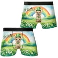 thumbnail image 3 of Happy St. Patrick’s Day Chihuahua with Green Hat Shamrocks Rainbow All Over Print Boxer Briefs Underwear for Men Dad Dog Lover Gifts Idea - 03007, 3 of 6