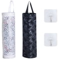 thumbnail image 1 of GOOHOCHY 2 juegos de soportes colgantes para bolsas de plástico, soportes para bolsas de supermercado, dispensadores de bolsas con estampado de flores, 1 of 8