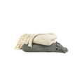 thumbnail image 4 of Comfort Canopy - Ultra Soft Slub-Yarn Basketweave Natural Throw Blanket with Fringed Edges, 4 of 6