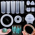 thumbnail image 5 of Juego de 83 piezas de moldes y herramientas para joyería de resina fundida de silicona con una bolsa de Almacenamiento negra para hacer manualidades de resina de joyería Diy, 5 of 5