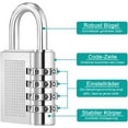 thumbnail image 3 of Combination Lock Padlock with Combination Code 4 Digit, Spin Lock for Gym, Small Padlock, Weatherproof Combination Lock, 3 of 5