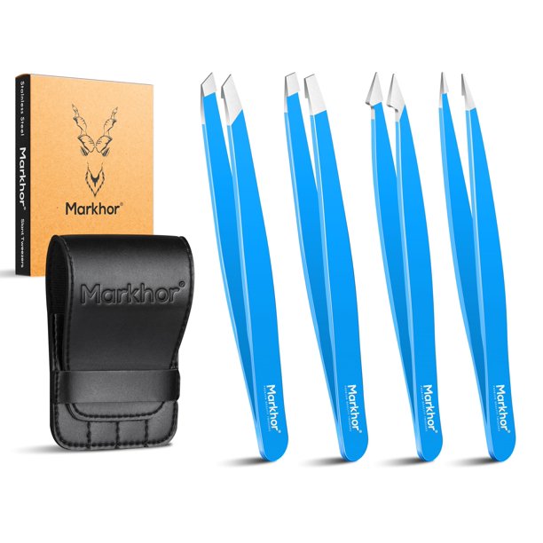 Set de Pinzas Markhor de Precisión de Acero Inoxidable 4 Piezas