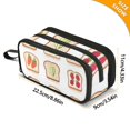 thumbnail image 4 of FORMRS Pencil Case with 3 Compartments Zipper Pouch, Elementary School Level and up, Various Toasts, 4 of 8