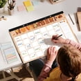 thumbnail image 3 of SUNEE Desk Calendar 2027 - 17" x 12", 18-Month，Oct. 2026 - Mar. 2028, Desktop Calendar with 308 Planner Stickers, Cartoon, 3 of 9