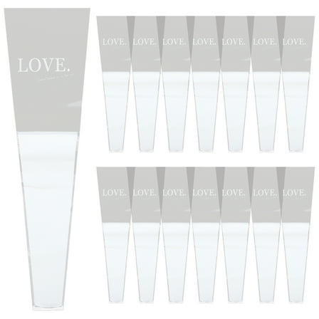 LEORX 50pcs Clear Floral Bags Tube Plastic Flower Display for Special Days