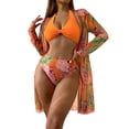 thumbnail image 1 of MKLEKYY Trajes De Baño Completo Mujer Women Three Piece Swimsuit Set Fashionable And Cool Bikini Beach Swimsuit Set, 1 of 6