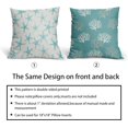 thumbnail image 4 of Nautical Coastal Pillow Covers 18x18 Inch Farmhouse Aqua Teal Turquoise Coral and Starfish Decorative Throw Pillows Set of 2 Linen Square Cushion Cover for Home Couch Sofa Patio Bedroom, 4 of 6