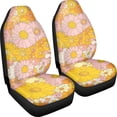 thumbnail image 3 of XYZCANDO Car Seat Covers Colorful Daisy 2 Piece Car Front Seat Covers Breathable SUV Van Auto Waterproof Protector Vehicle Seat Protector, 3 of 10