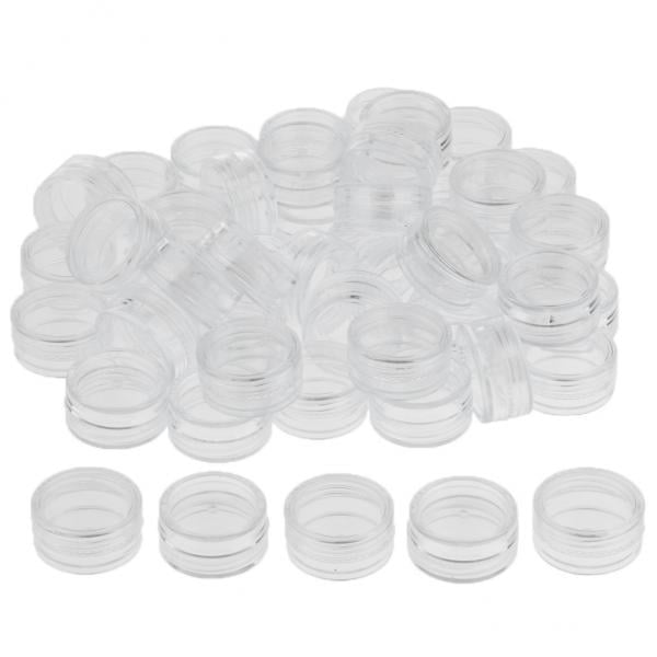 Piezas 3G de Plástico Sunnimix Loción Crema Contenedor Vacío Clear Frascos cosméticos con tapas