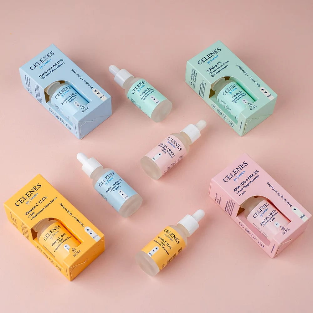 Celenes by Sweden Rena Vitamin C 12.5% + Oats + Niacinamide Active Serum 30 ml -3 Pack