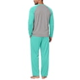 thumbnail image 2 of Airmenty Men's Pajama Set Loungewear Lightweight Sleepwear Long Sleeve Shirts and Bottoms Soft Comfy Sleep Sets 2 Piece Pjs with Pockets S-2XL, 2 of 5