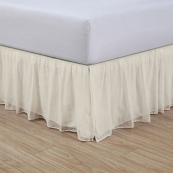 Cotton Voile 15-Inch King Bed Skirt in Ivory - Walmart.com - Walmart.com