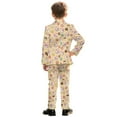 thumbnail image 3 of Xoenoiee Guinea Pig Donut Print Boys Suits Slim Fit Blazer and Pants Kids 3 Piece Formal Suits Toddler Tuxedo Wedding Graduation for Teen, Size 7-8 Years, 3 of 7