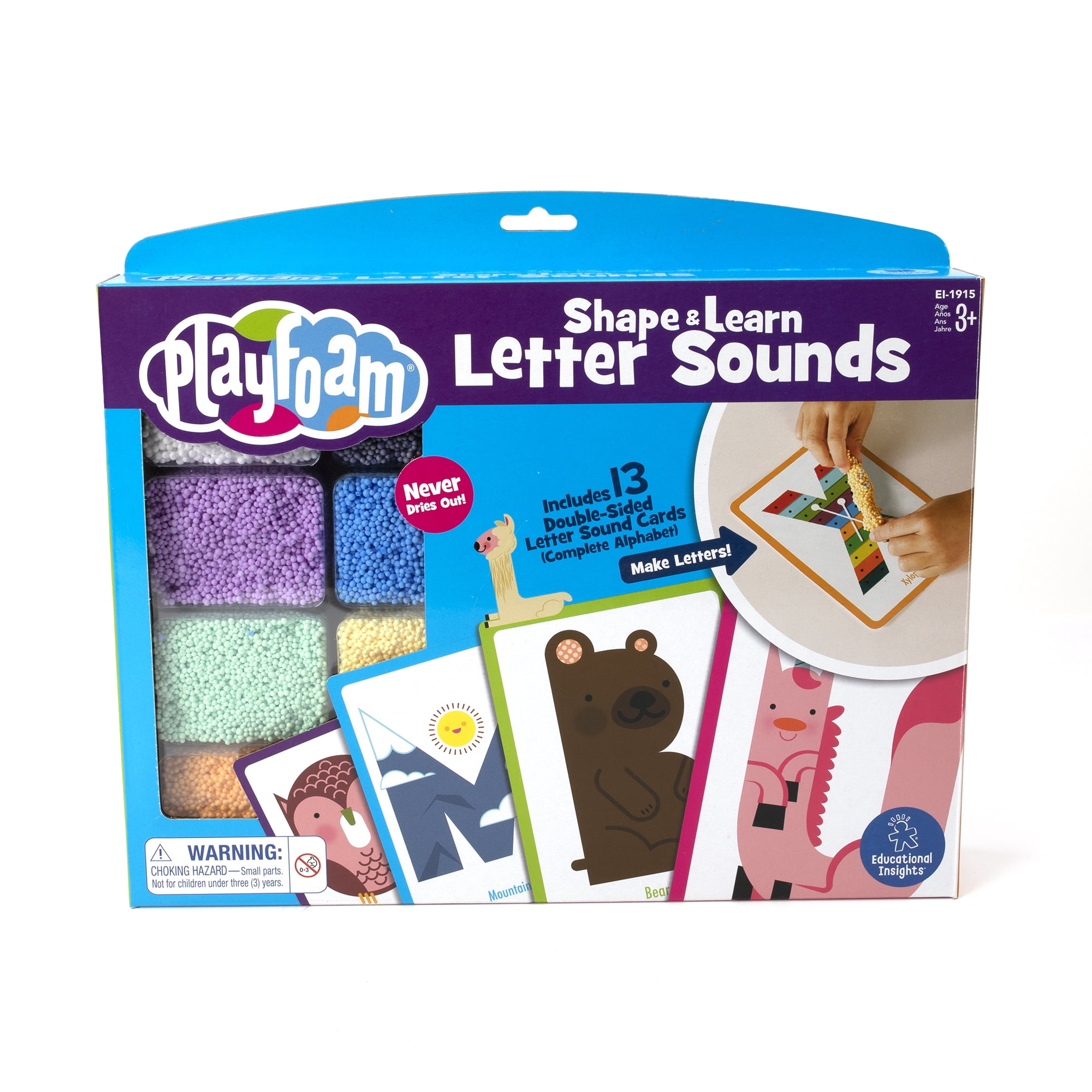 Educational Insights Playfoam Shape & Learn Letter Sounding, Easter Gift, Flash Card Set, Preschoolers Learn Letter Sounds & Letter Formation, Ages 3+