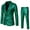 Green, variant on Casual Men's Shiny Nightclub Button Pocket Bead Suit Long Sleeved Hoodless Casual Jacket Suit Sets