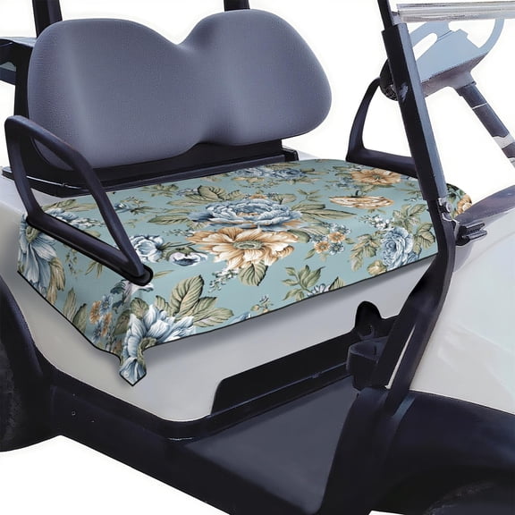 Decorative Flowers 51" x 31" Golf Cart Seat Covers, Adds Style to Front Seats on Club Car Tempo, Icon i40 & Similar Models