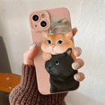 thumbnail image 1 of TF4836 Cat (Black Cat Orange Cat & Blue Cat) Pink Lens Protective High-quality Phone Case, Gift For Birthday, Girlfriend, Boyfriend, Friend Or Yourself, For Apple IPhone 14 13 12 11 XS XR X 7 8 6s Min, 1 of 1