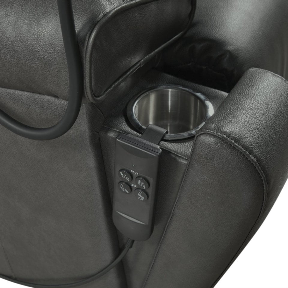 MAYEERTY Zero Gravity Power Recliner: Comfortable Lying with Massage & Heat, Phone Holder, Side Pockets & USB Ports
