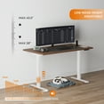 thumbnail image 4 of 60'' x 30'' Dual Motor Electric Adjustable Height Desk for Home Office (Walnut Top + White Frame), 4 of 7