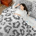 thumbnail image 4 of Feelyou Cheetah Leopard Print Twin Bedding Sets 7pcs, Grey Glitter Diamond Comforter Set, 4 of 8