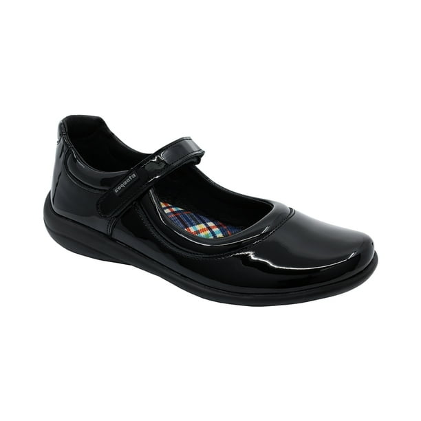 Zapato Coqueta para niña en charol negro Cindy con tira de contacto