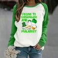 thumbnail image 1 of Chemises pour Femmes Décontractées à Manches Longues, Col Rond, Hauts Amples, Blouse Imprimée, Chandail en Molleton Graphique, Chemises pour la Saint-Patrick pour Femmes, 1 of 4