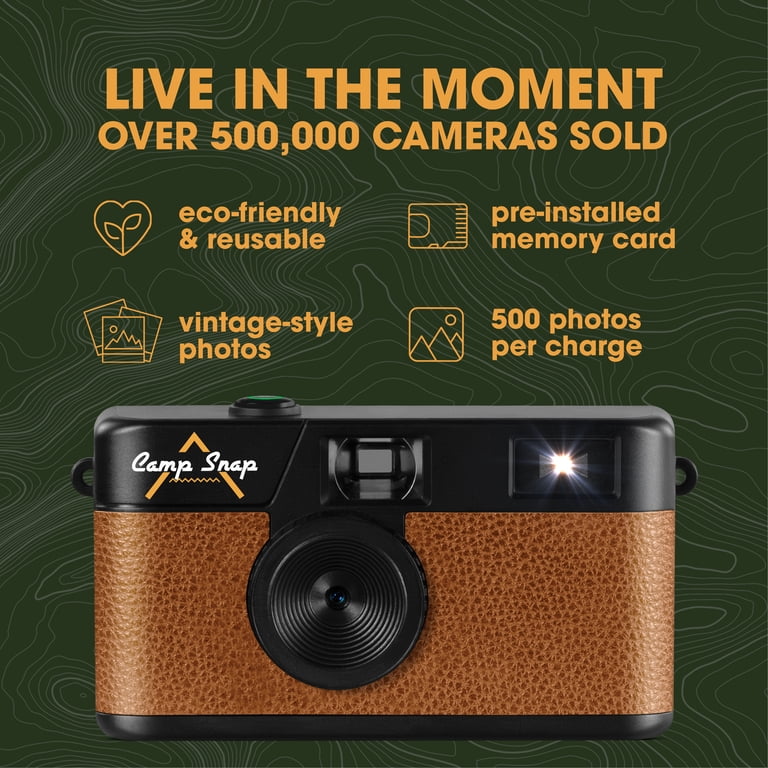 Camp Snap Digital Camera, 8MP, Screen-Free, Easy to Use, Drop