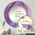 thumbnail image 5 of DESIGN ART Designart 'Purple Liquid Art Waves II' Printed Modern Wall Mirror 24in.x24in., 5 of 5