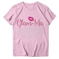 thumbnail image 4 of Hyknon Hauts pour Femmes Été Amoureux T-shirt Imprimé Col Rond Manches Courtes Haut Doux Pull Polyvalent pour Sortir, 4 of 4
