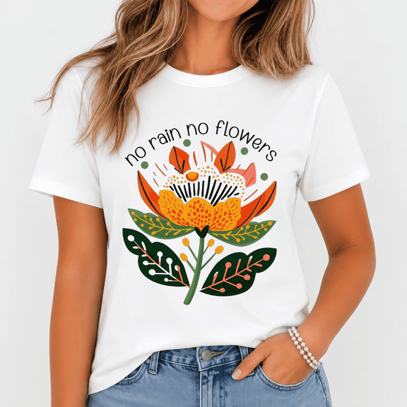Women‘s Floral Graphic T-Shirt Casual Summer Crew Neck Short Sleeve Tee