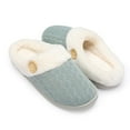 thumbnail image 2 of shoeslocker Womens Memory Foam Fuzzy Slippers Knitted House Slippers for Women Comfy Slip-On Warm House Shoes, 2 of 7