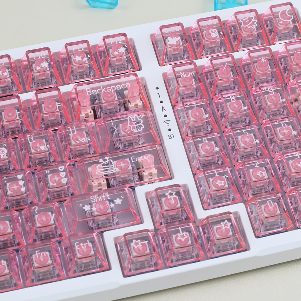 Colored Keycaps High Durability Sublimated Side Print for 61/64/68/82 Gaming Mechanical Keyboards Cap