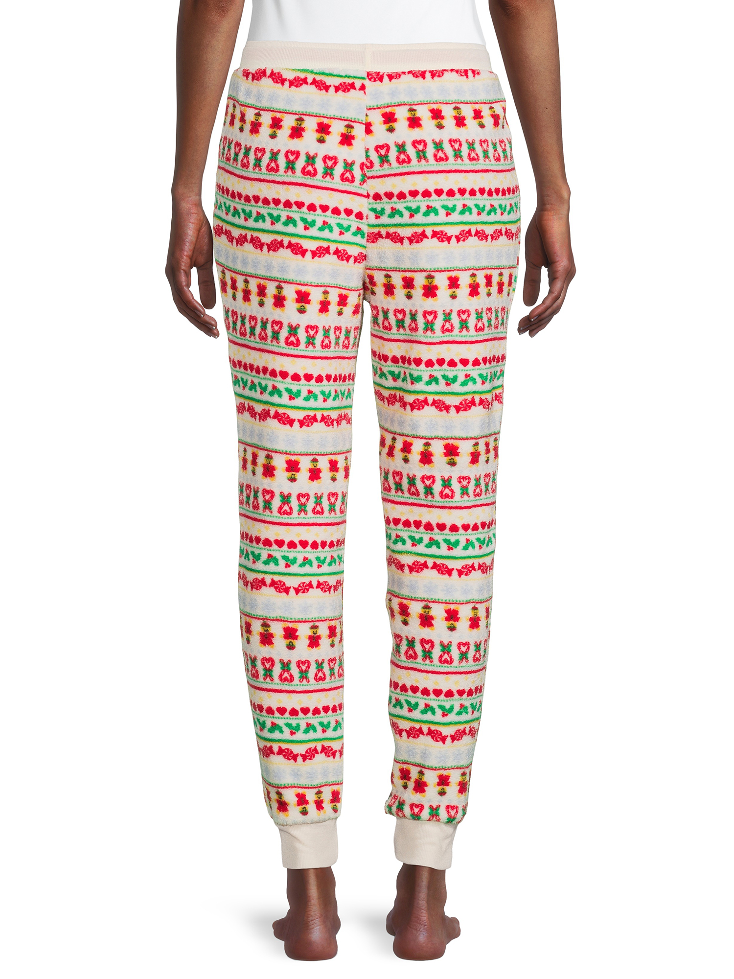 Derek Heart Juniors' Christmas Holiday High Rise Print Jogger Pants - image 3 of 5