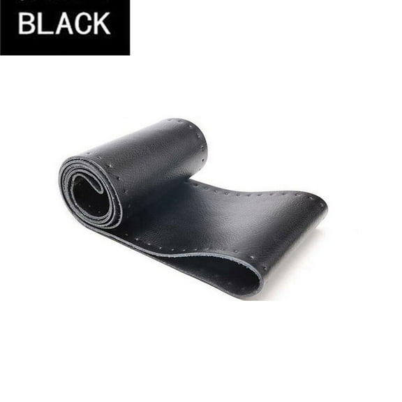 Car Truck Leather DIY Steering Wheel Cover With Needles and Thread Black USA