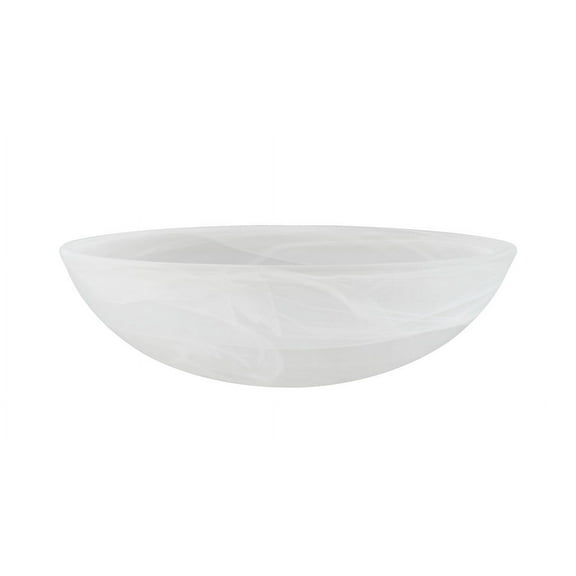 Aspen Creative 23099-11 Alabaster Contemporary Glass Shade for Medium Base Socket Torchiere Lamp, Swag Lamp ,Pendant, Island Fixture. 11-5/8" Diameter x 3-5/8" Height.