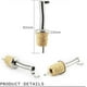 thumbnail image 4 of 2-Pack Stainless Steel and Cork Olive Oil Pourers and Drizzles with Hinged Flip Lids Perfect for Wine, Spirits, Coffee, Syrups and Vinegars, 4 of 5