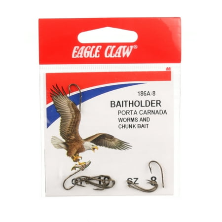 UPC: 0047708117050 | Eagle Claw 186AH-8 Baitholder 2-Slice Offset Hook  Bronze  Size 8